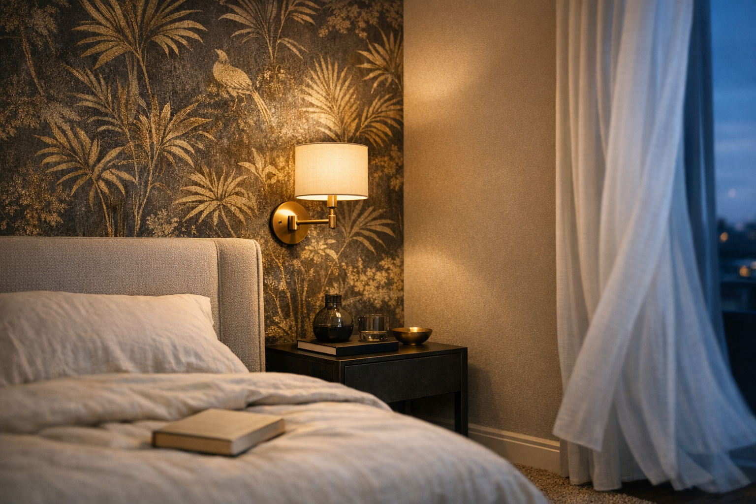 Meubels gecombineerd met Arte behang