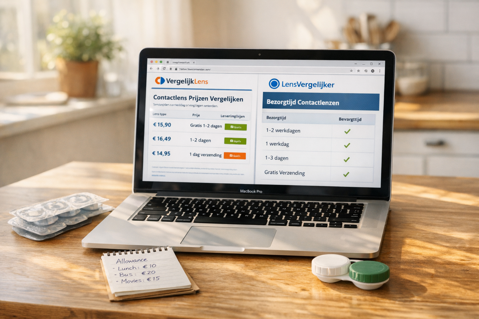 Online contactlenzen vergelijken