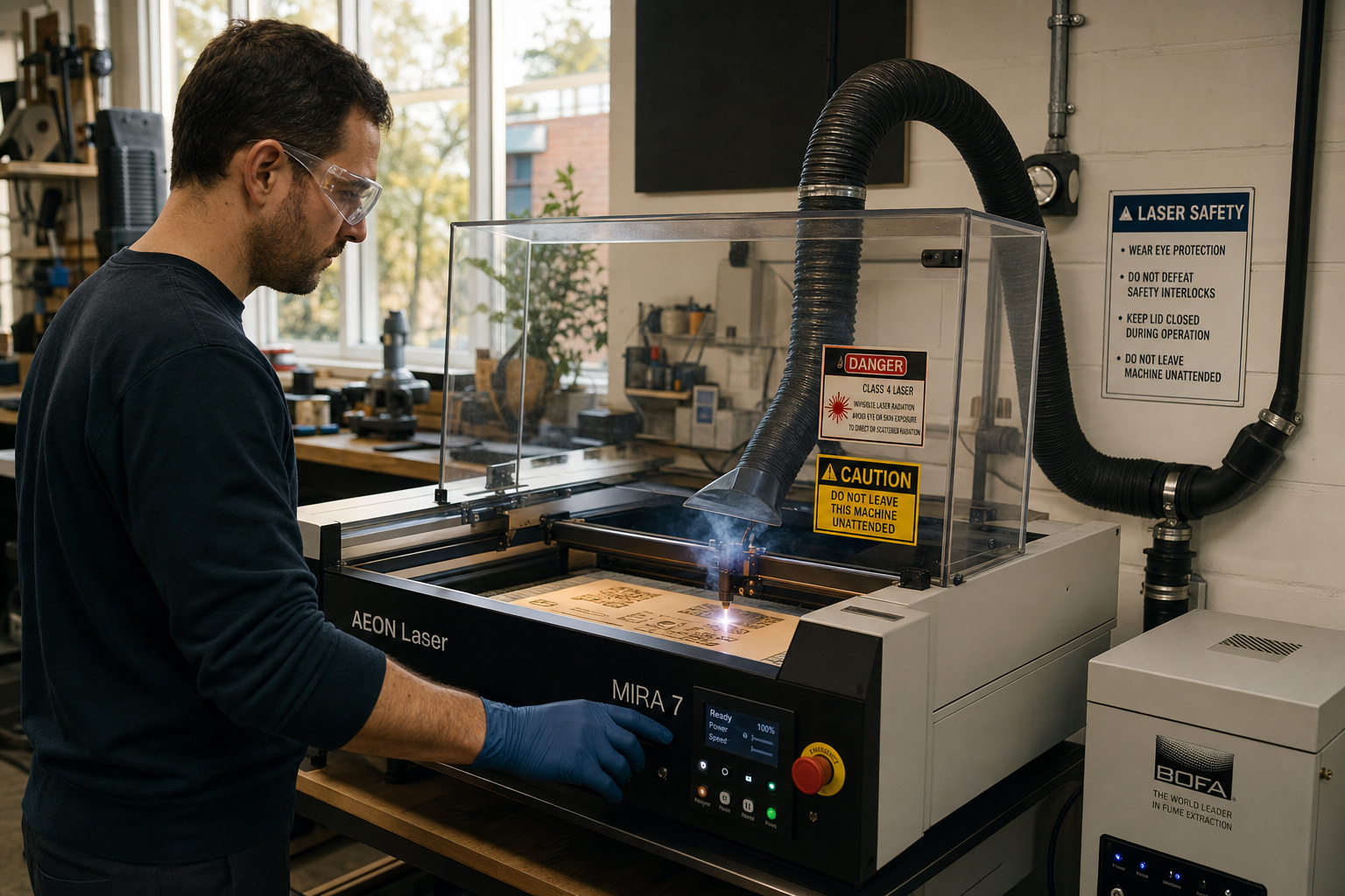 Veiligheidsmaatregelen bij lasergraveren in werkplaats